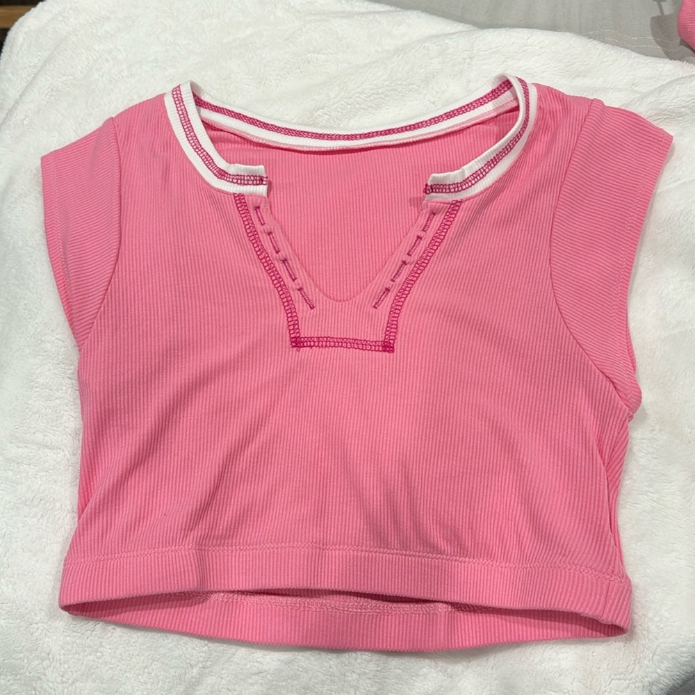 Pink Baby tshirt crop top